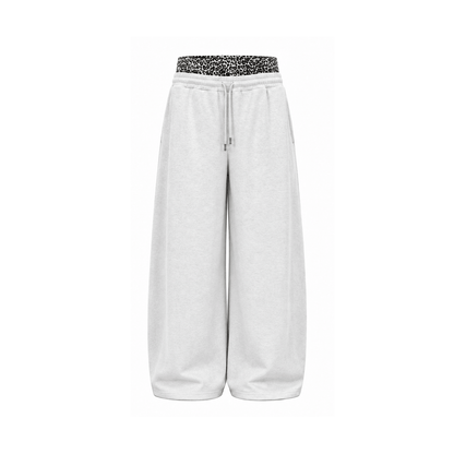Leopard Varsity Set - Sweatpants - Grey