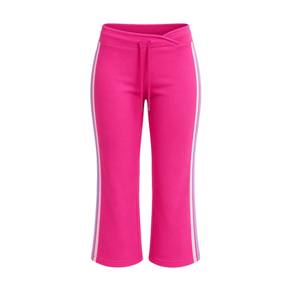 Stripe Flare Set - Flare Pants - Pink