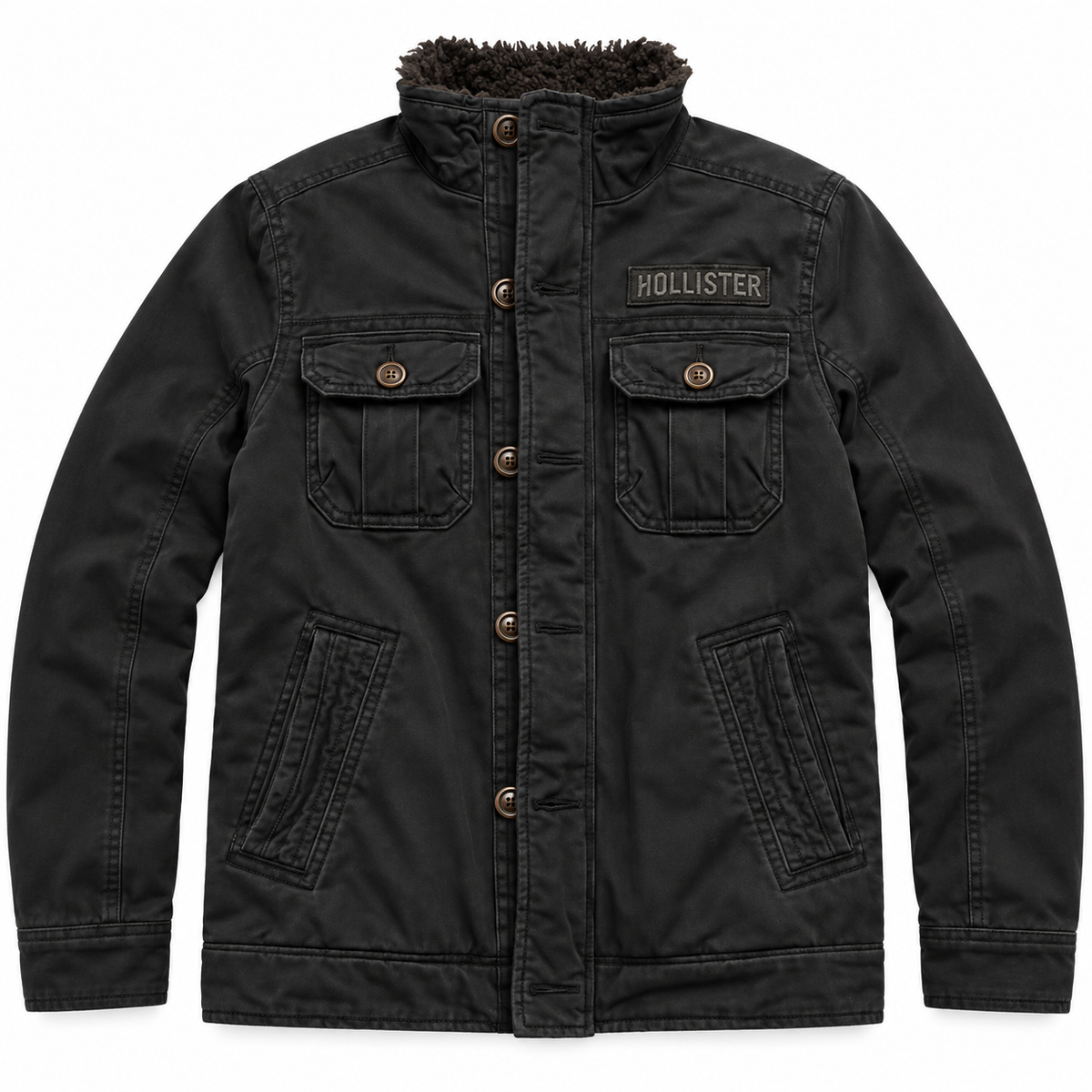 Black Four-Pocket Jacket — front view