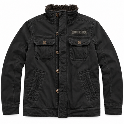Black Four-Pocket Jacket — front view