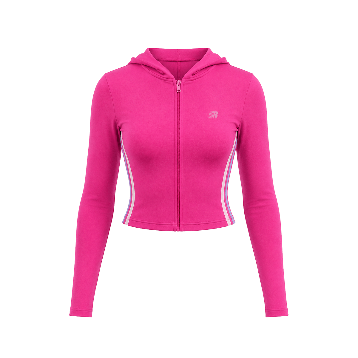Stripe Flare Set - Zip Top - Pink