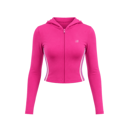 Stripe Flare Set - Zip Top - Pink
