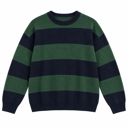 Green Stripe Crewneck