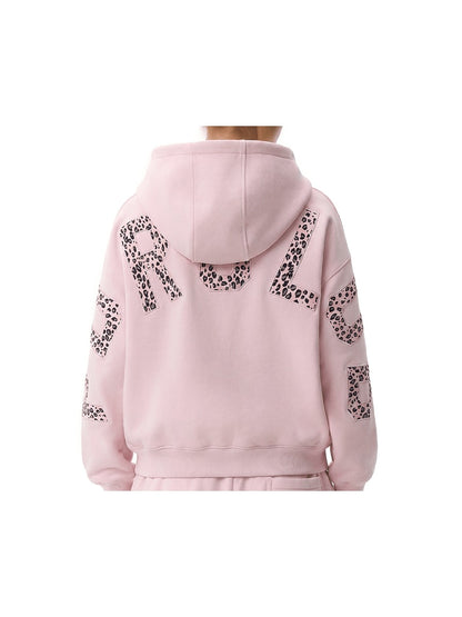 Leopard Varsity Set - Hoodie - Pink